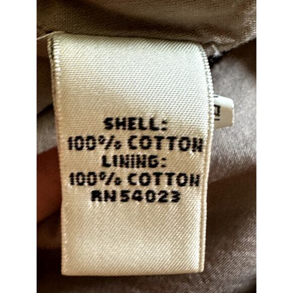 Banana Republic Taupe Beige 100% Cotton Pleated Smock Side Zip Lined Size 8 - Picture 4 of 5